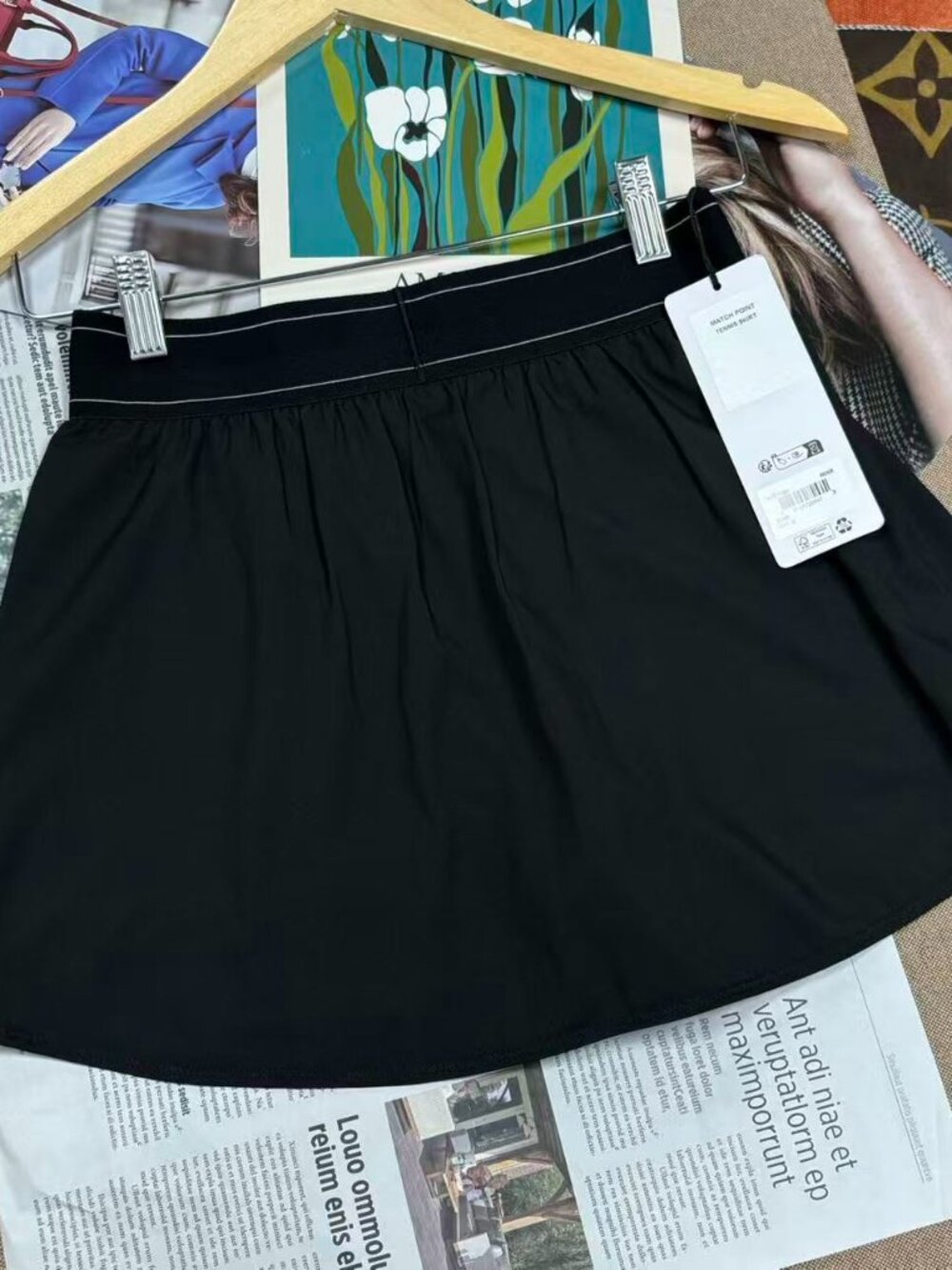 🔥ALO Yoga Match Point Tennis Skirt Black🎾Builtin shortsa versatile staple - Picture 3 of 6